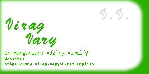 virag vary business card